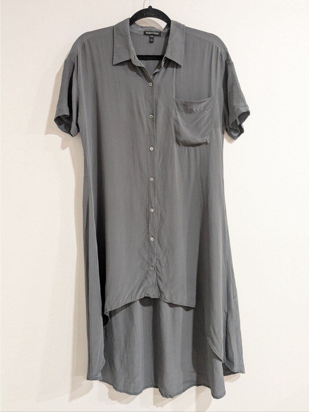 Eileen Fisher Hi-lo Silk Shirt Dress
